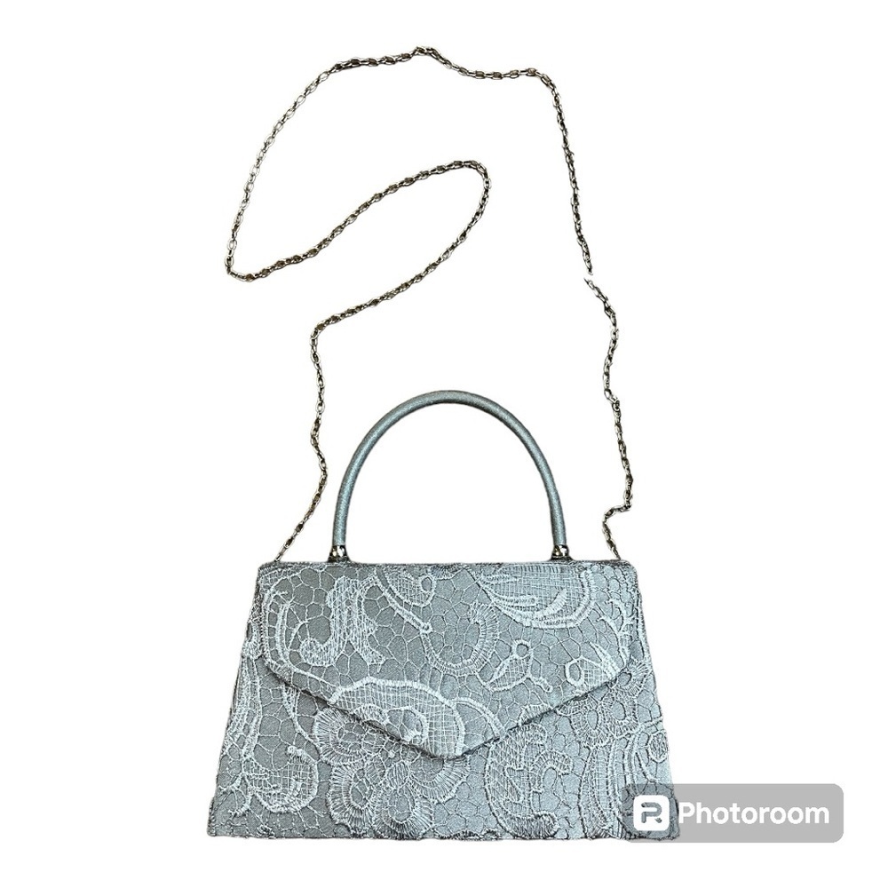 Satin and Lace Handbag Purse with Chain